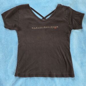 Harley-Davidson Black V-Neck T-Shirt